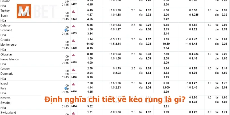 Định nghĩa chi tiết về kèo rung là gì?